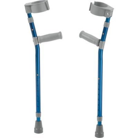 DRIVE MEDICAL Drive Medical Pediatric Forearm Crutches, Small, Knight Blue, Pair FC100-2GB